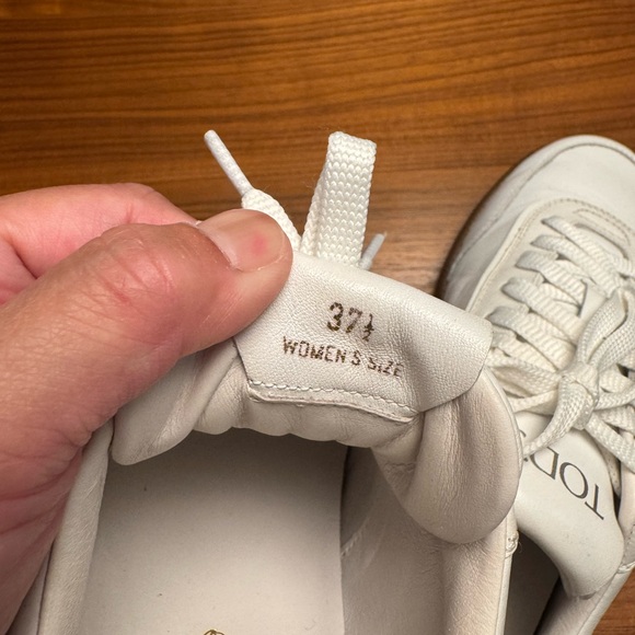 Authentic Tod’s Tabs Leather Sneakers, Women’s White Designer Casual Shoes 37.5 - Picture 5 of 12